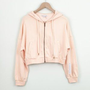 NWT Young Fabulous & Broke | Janice Peach Cropped Zip Hoodie Medium